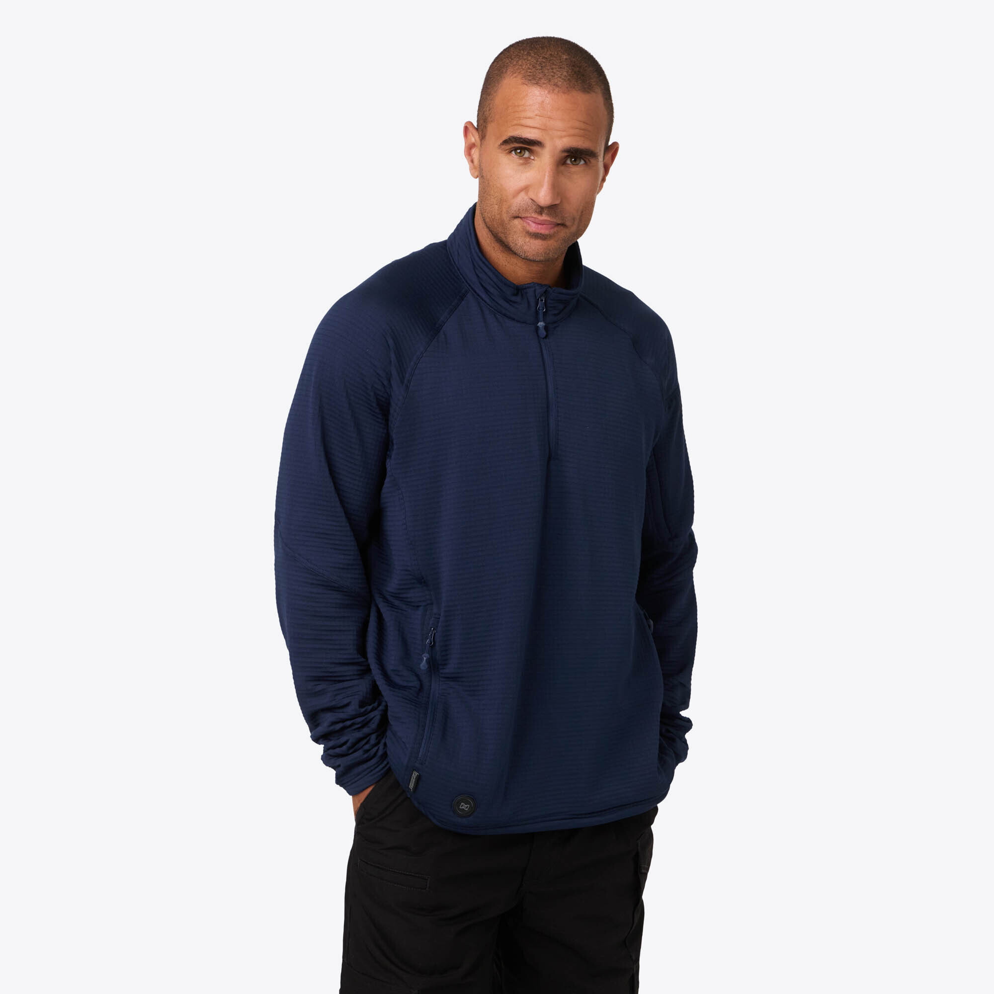 Mobile Warming Element Mid-Layer 1/4 Zip LS Shirt  Men's Blue